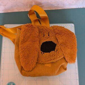 Target Canvas & Fur Dog Doggy Face Backpack Child's Bag Mini Purse Knapsack